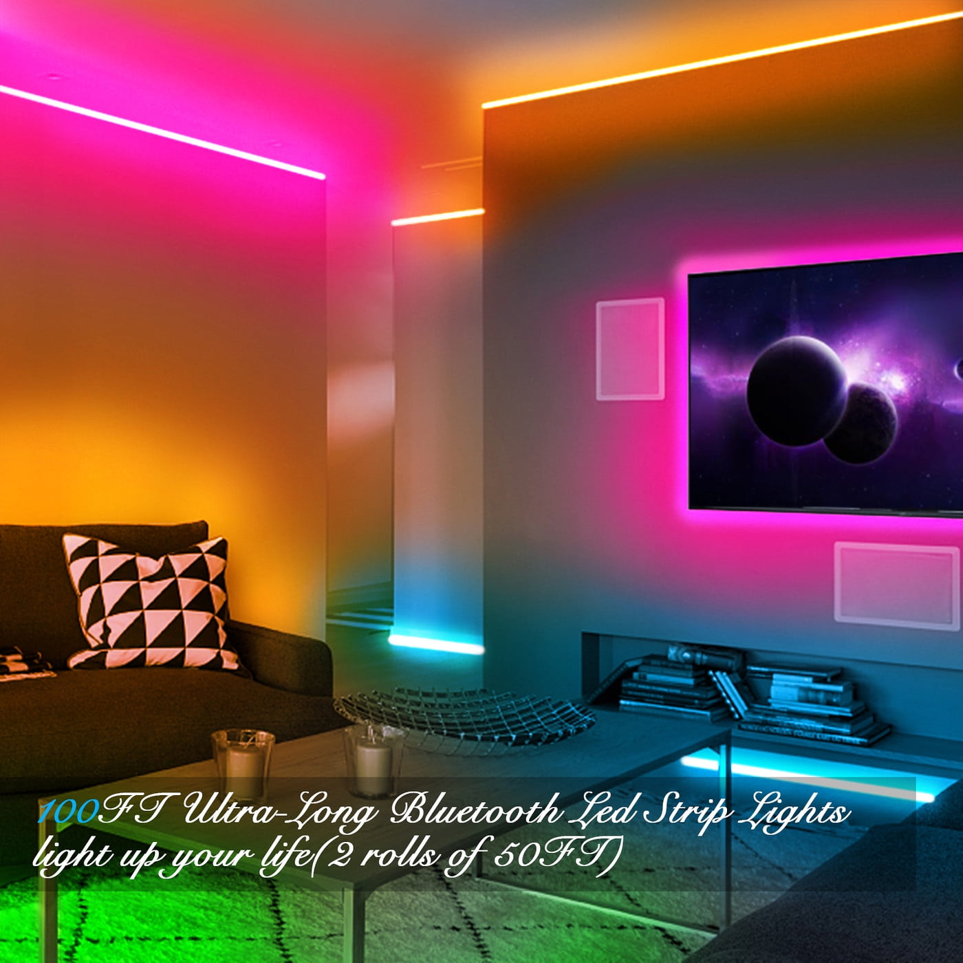 Illustrative example of 100 ft led light