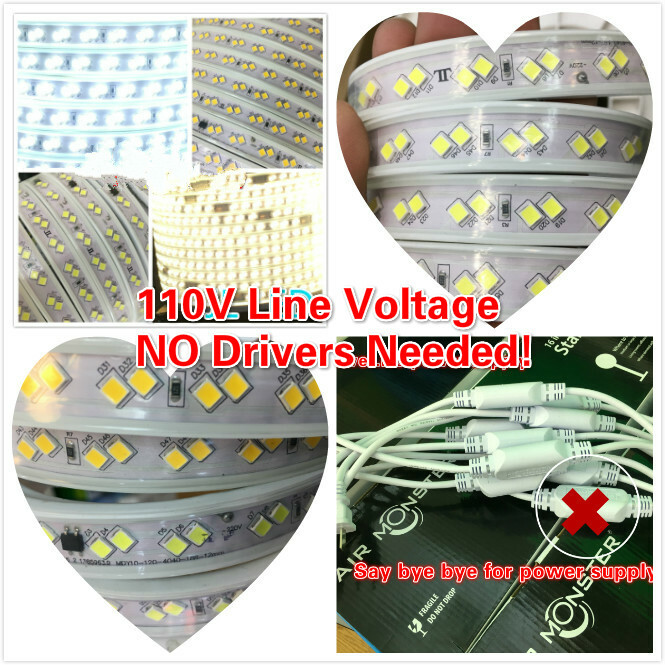 Illustrative example of 110V LED strip light