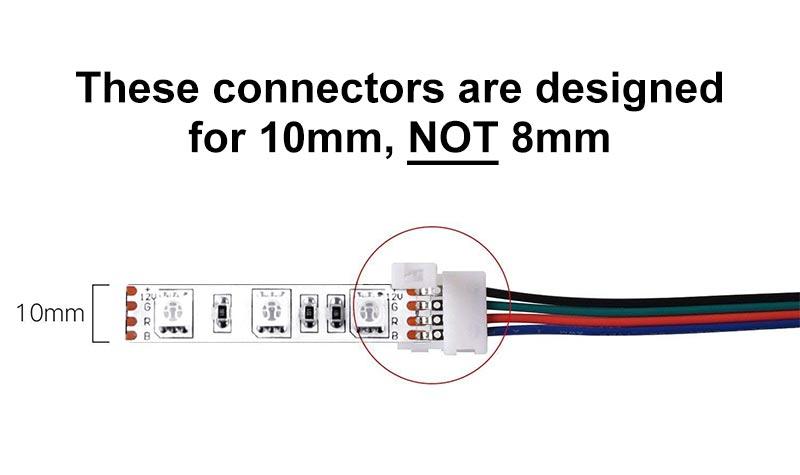 Illustrative example of 4 pin led light strip connector from Google Search
