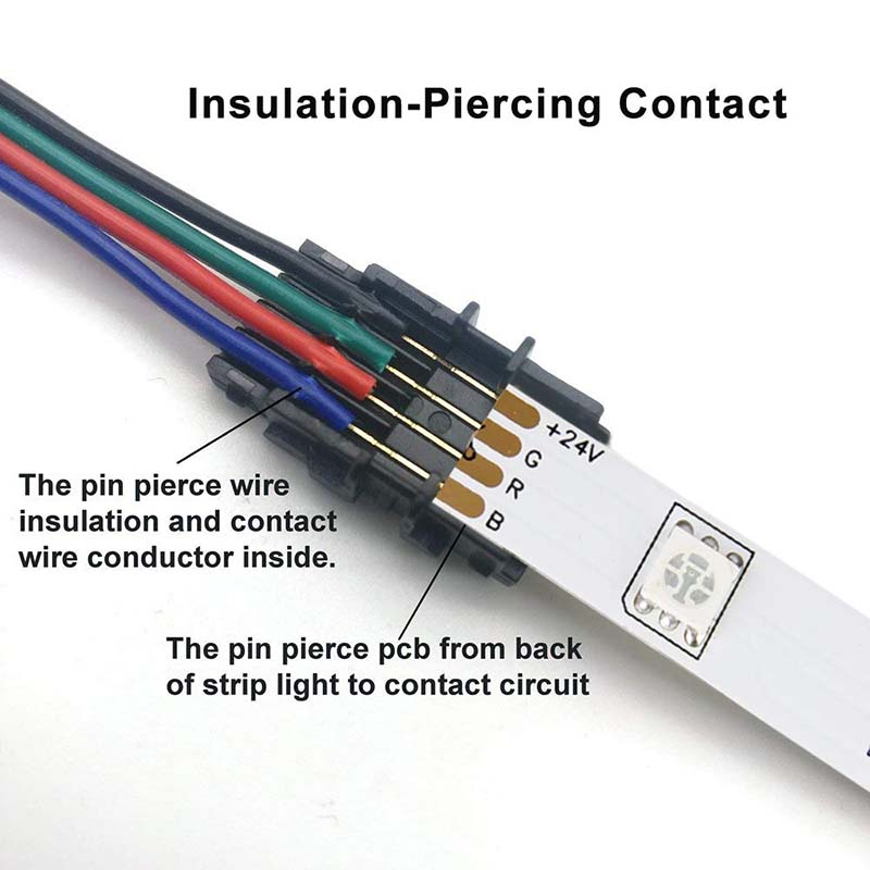 Illustrative example of 4pin connector led strip