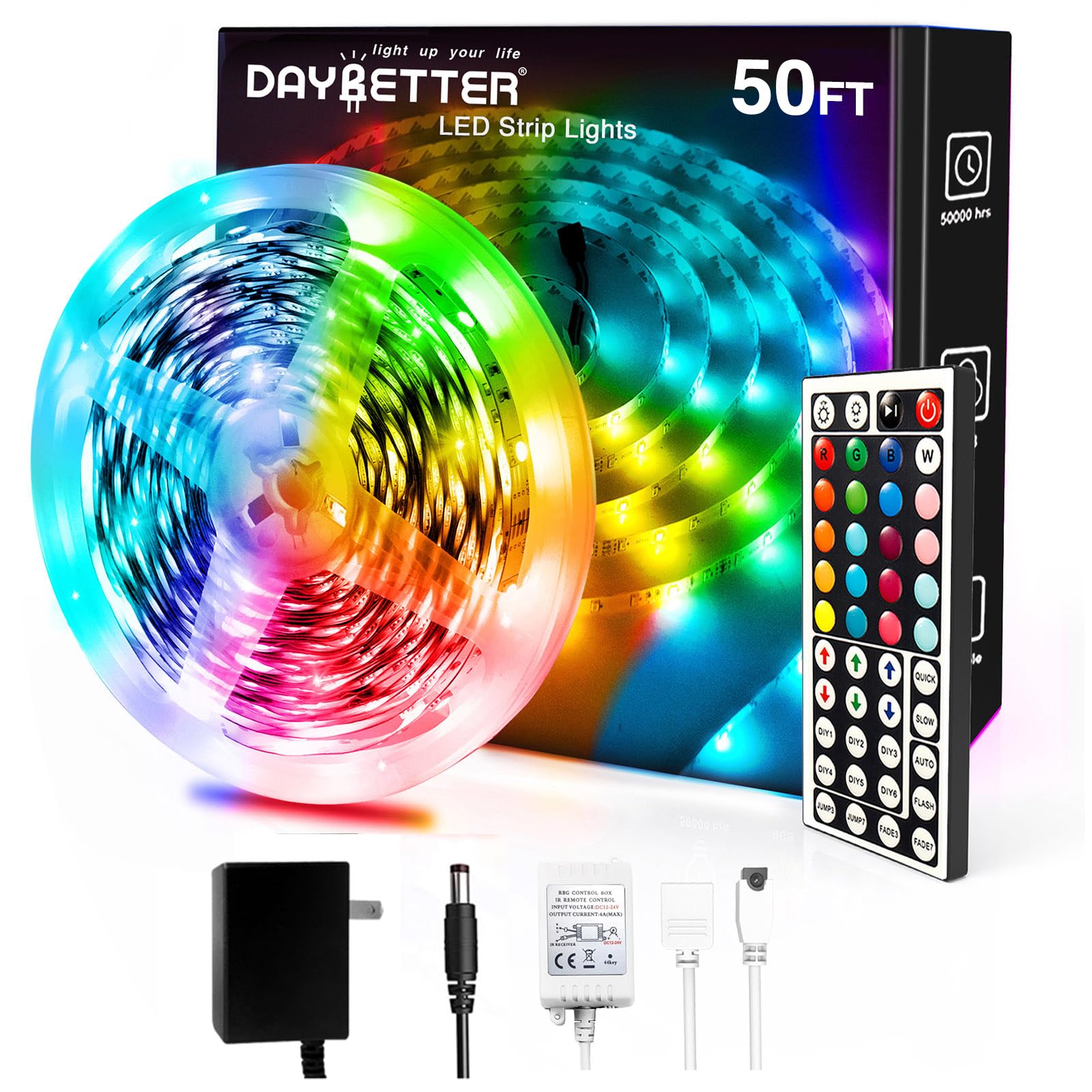 Illustrative example of 50 ft led strip lights from Google Search
