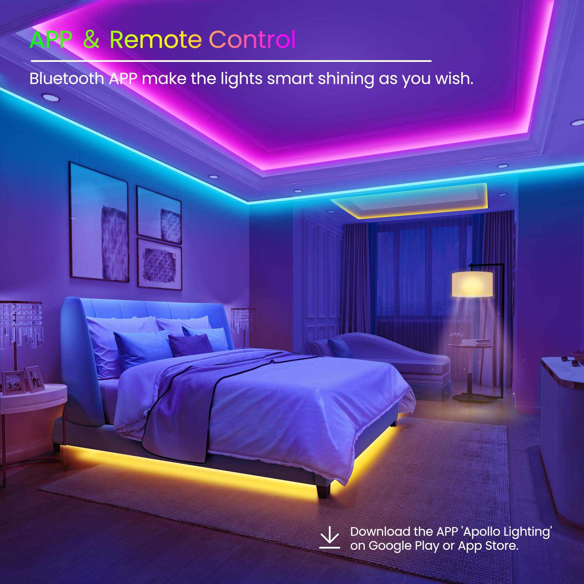 Illustrative example of 50 ft led strip lights from Google Search