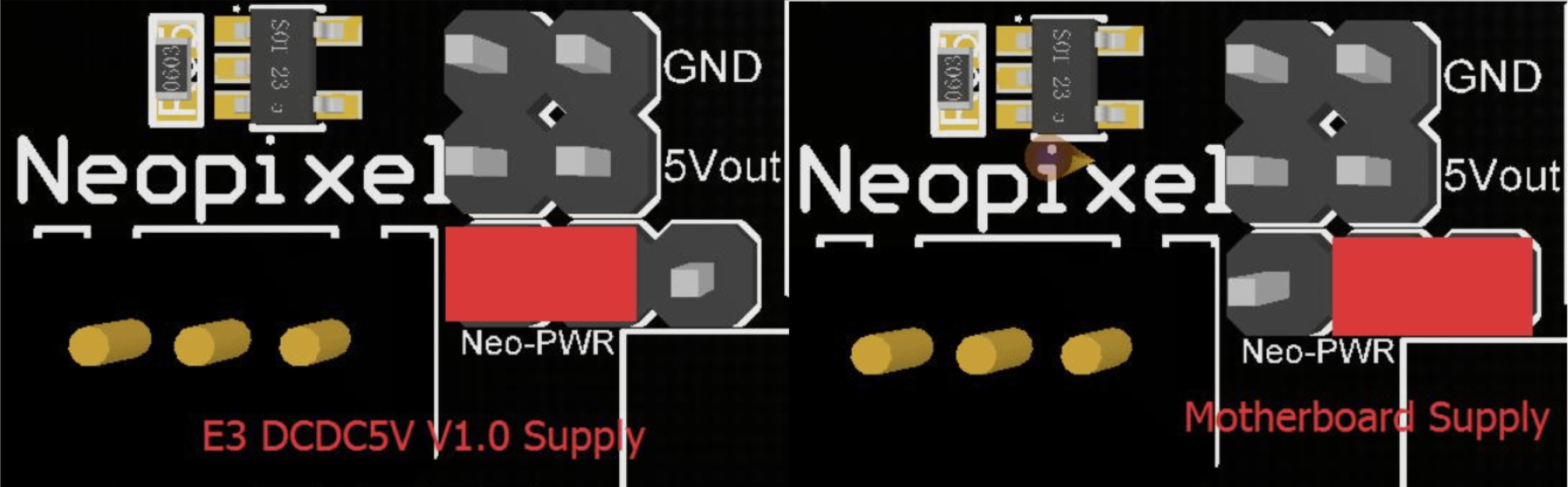 Illustrative example of adding led strip to skr mini e3 v2 from Google Search