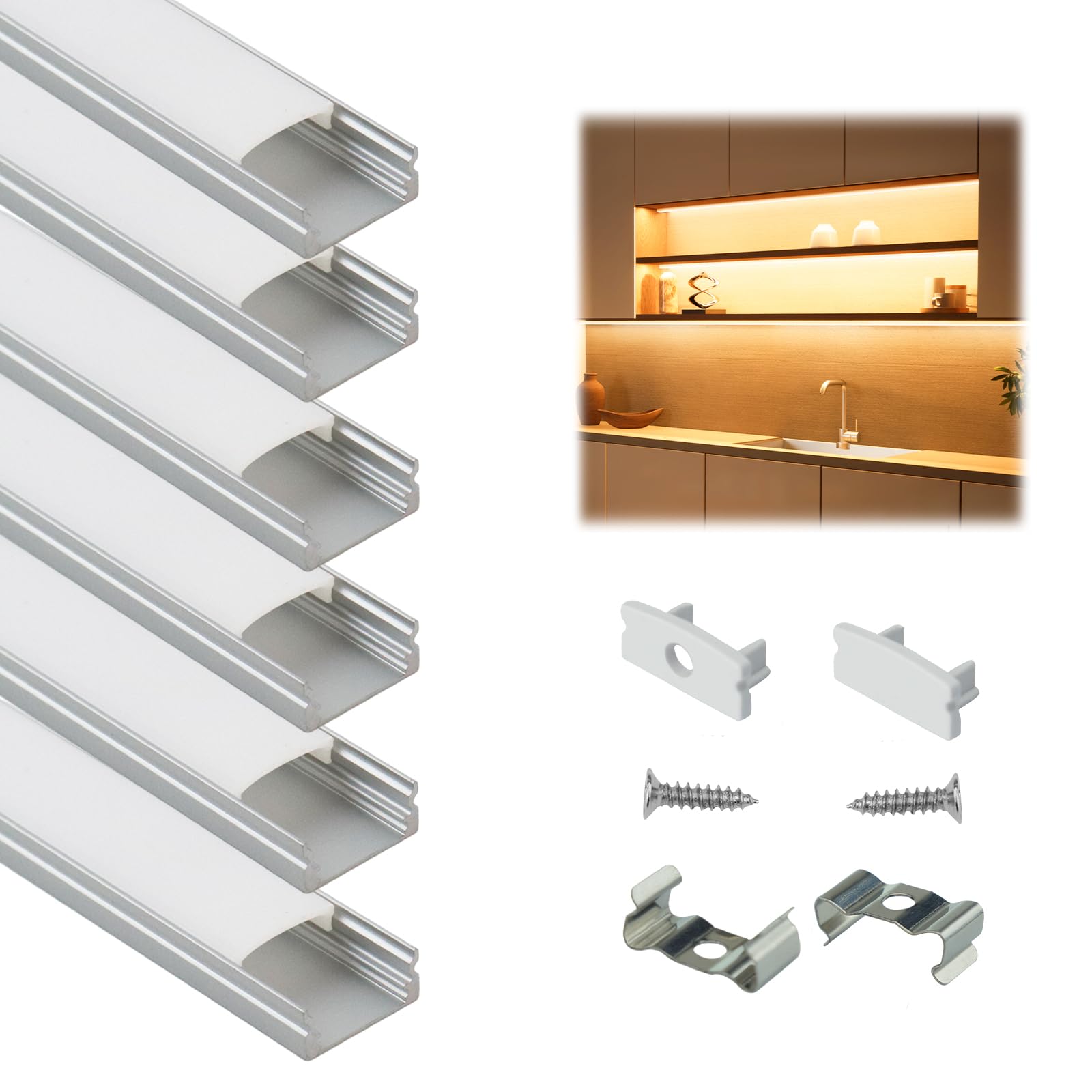 Illustrative example of aluminium channel for led strip lighting from Google Search