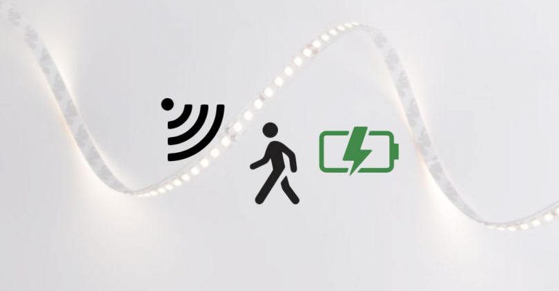 Illustrative example of automatic led strip lights