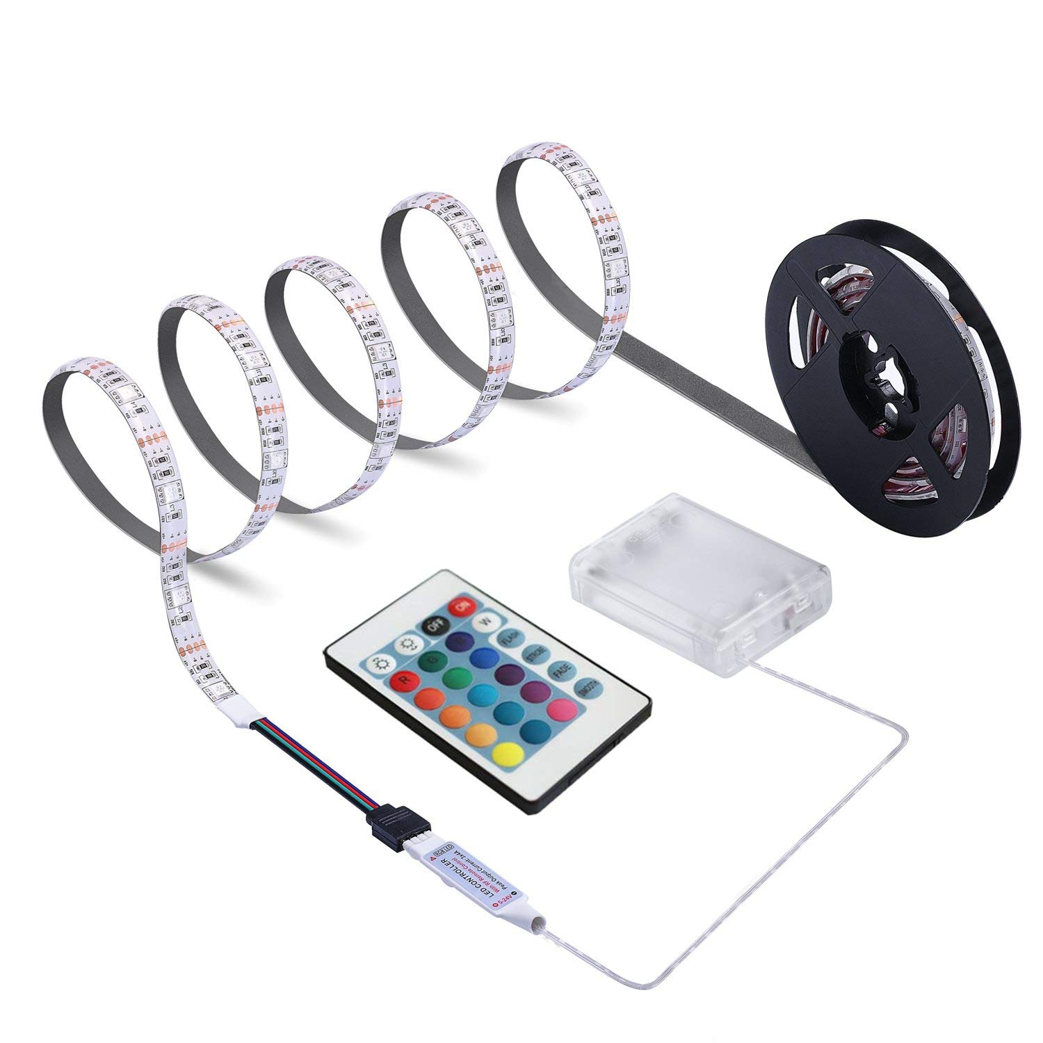 Illustrative example of battery led strip lights from Google Search