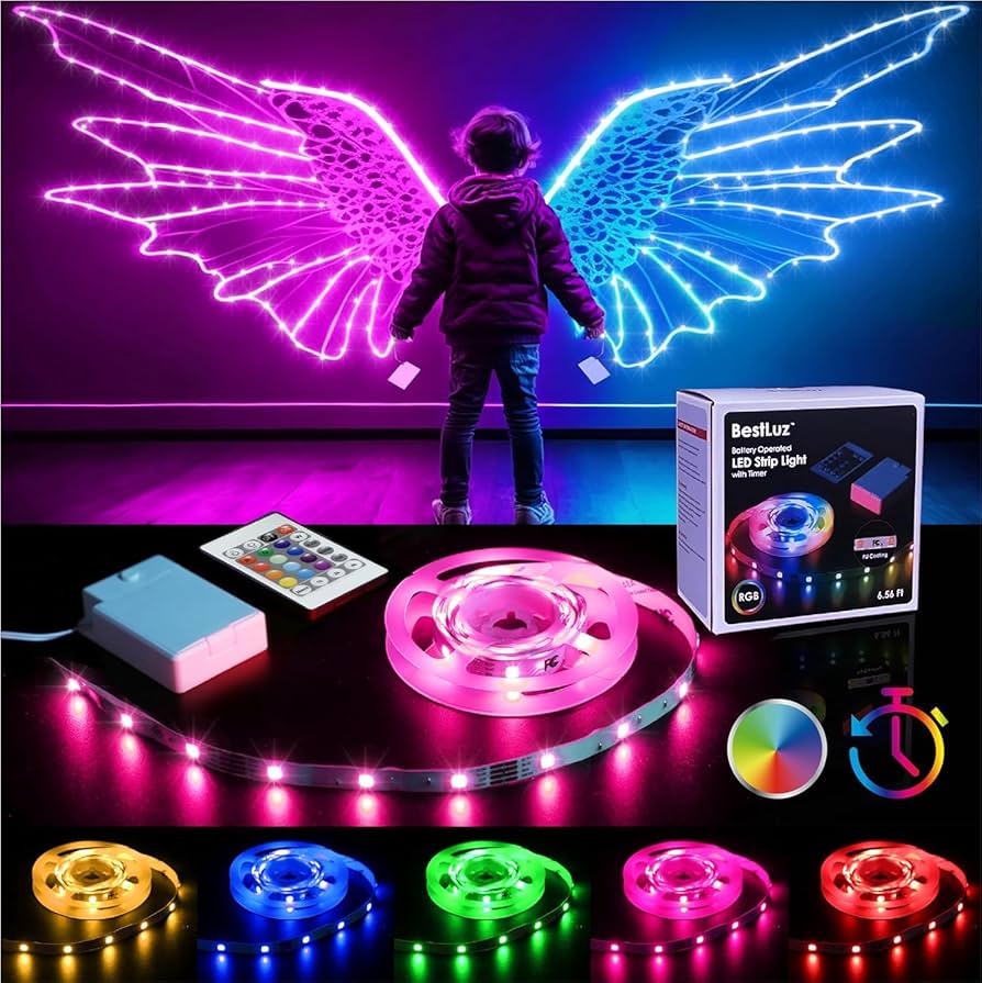 Illustrative example of battery powered led light strips from Google Search