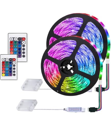 Illustrative example of battery powered remote control led light strip from Google Search