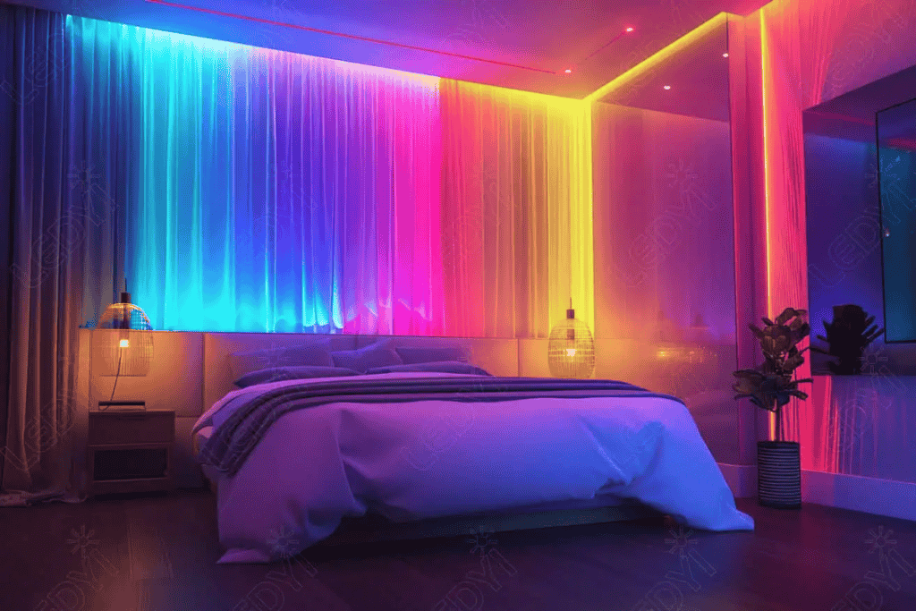 Illustrative example of bedroom led strips from Google Search