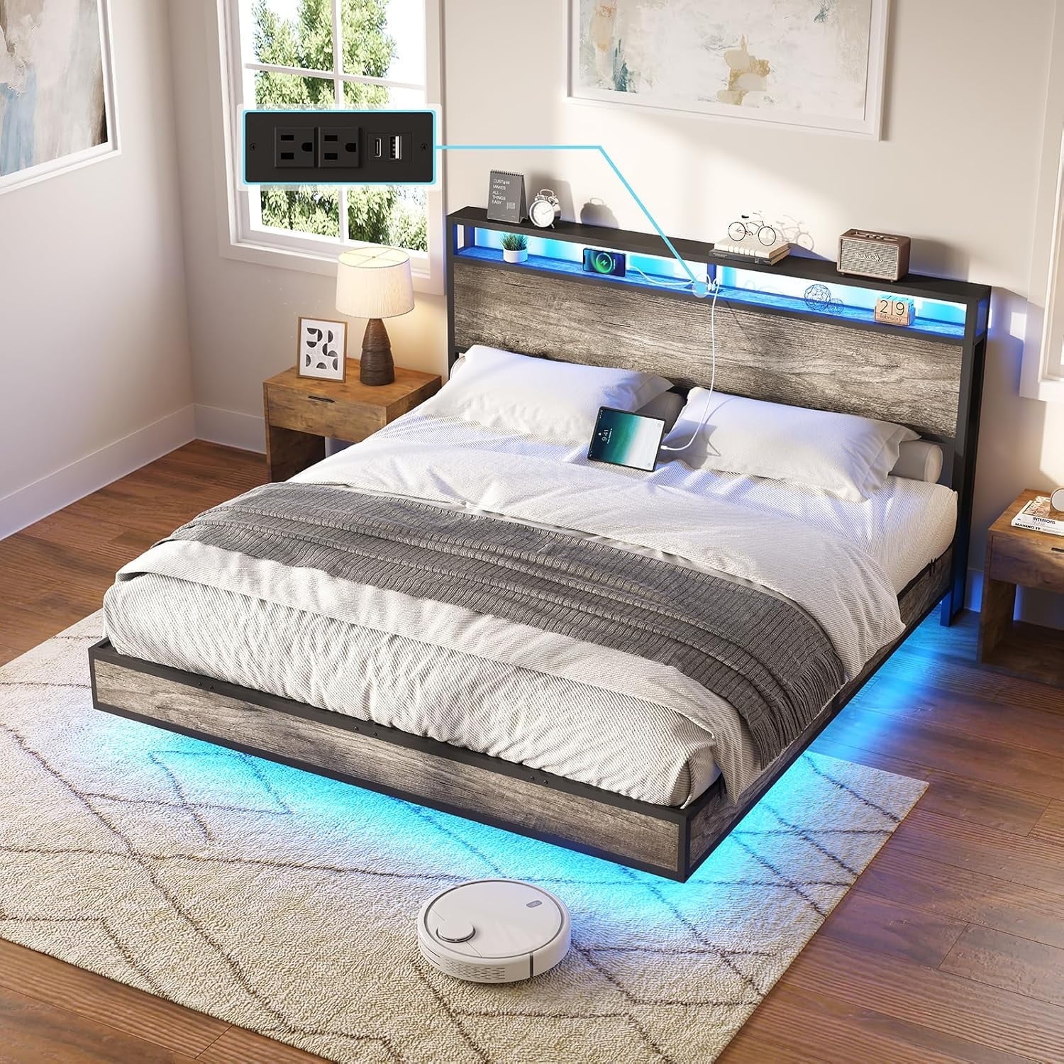 Illustrative example of beds that light up from Google Search