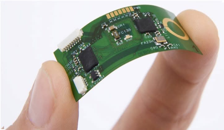 Illustrative example of bendable circuit board from Google Search