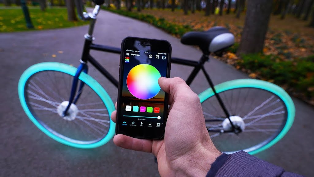 Illustrative example of bicycle led strip from Google Search