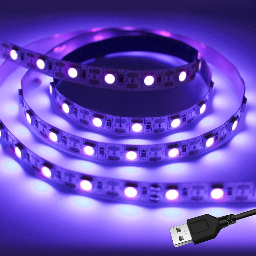 Illustrative example of black light led strip from Google Search