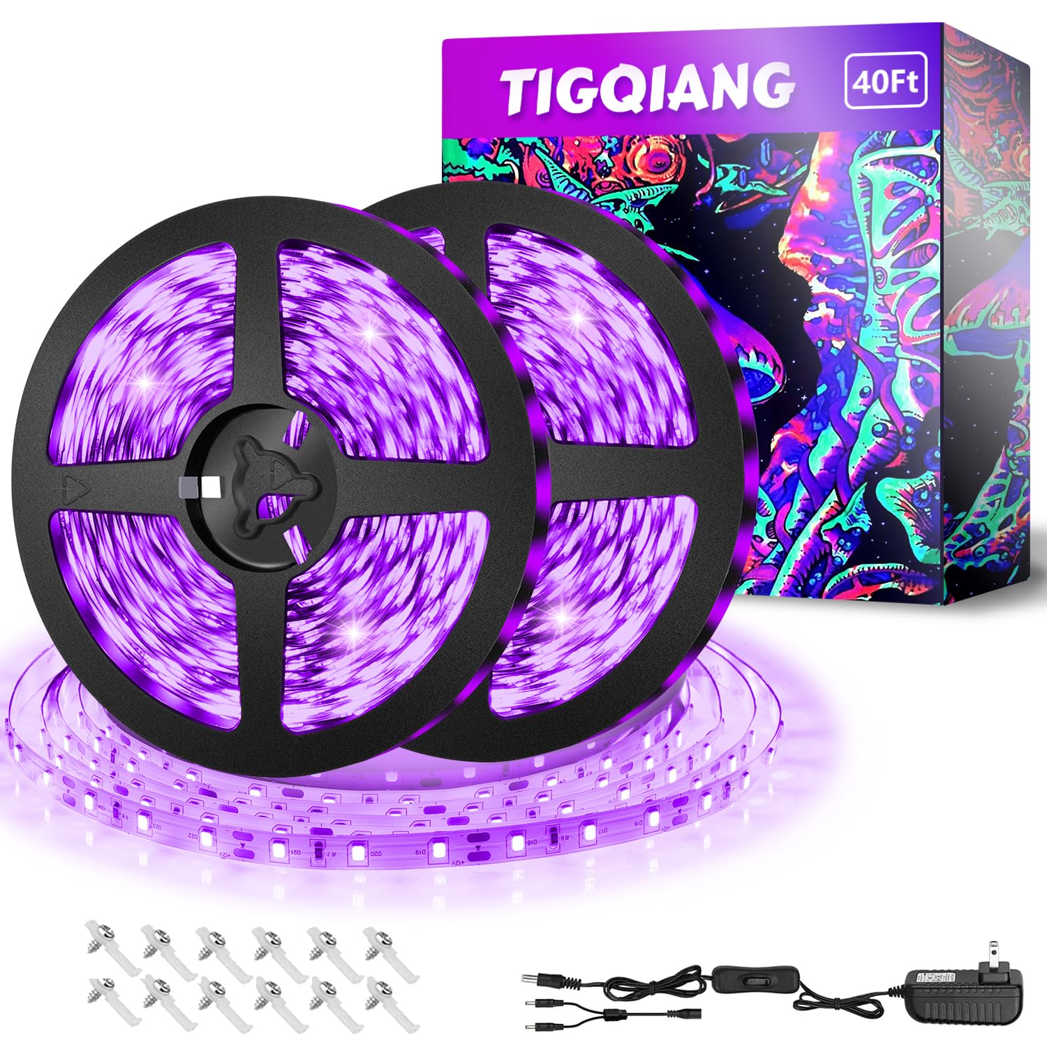 Illustrative example of black light led strip from Google Search