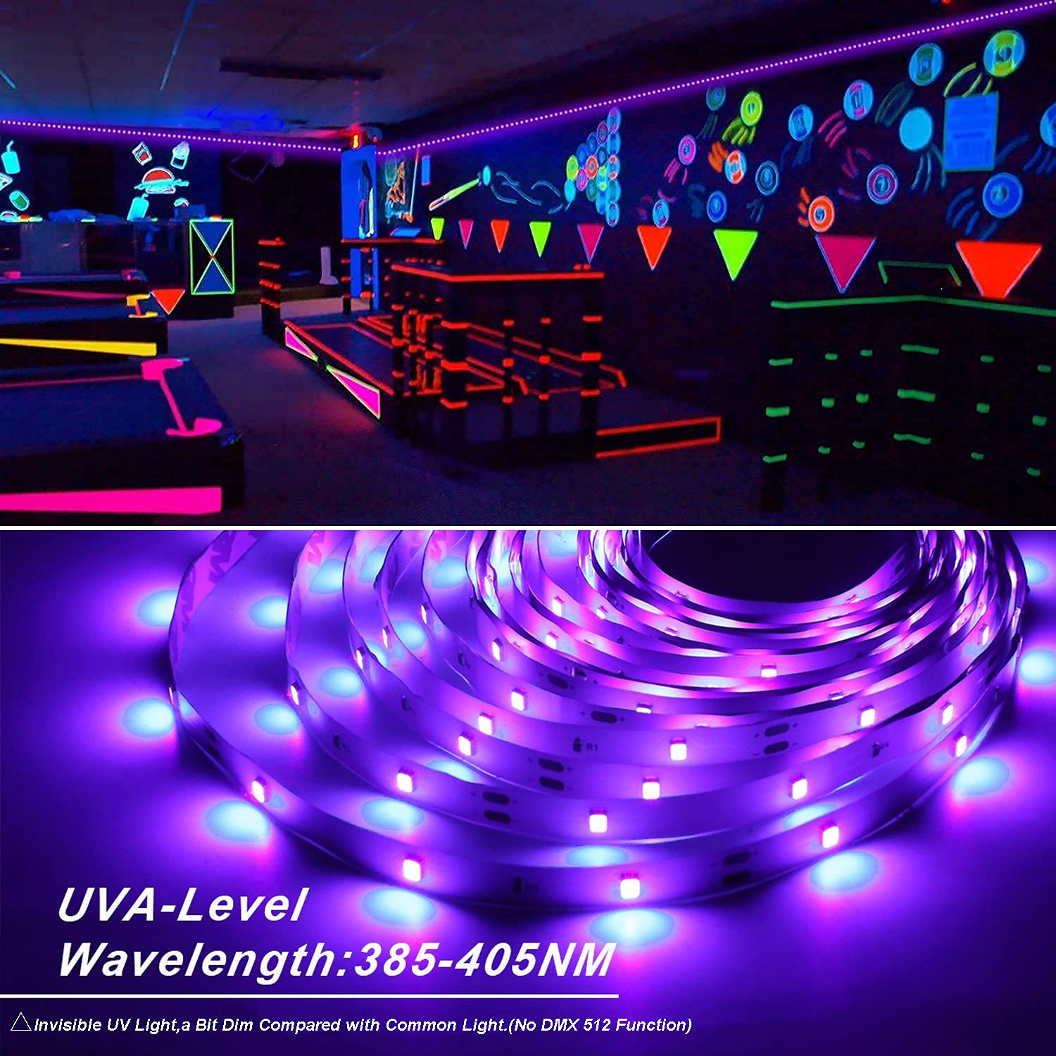 Illustrative example of blacklight strip led from Google Search
