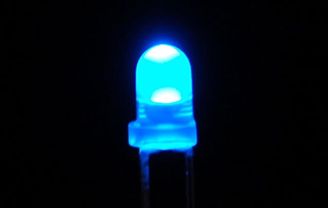 Illustrative example of blue colour led
