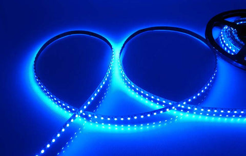 Illustrative example of blue led strip lights from Google Search