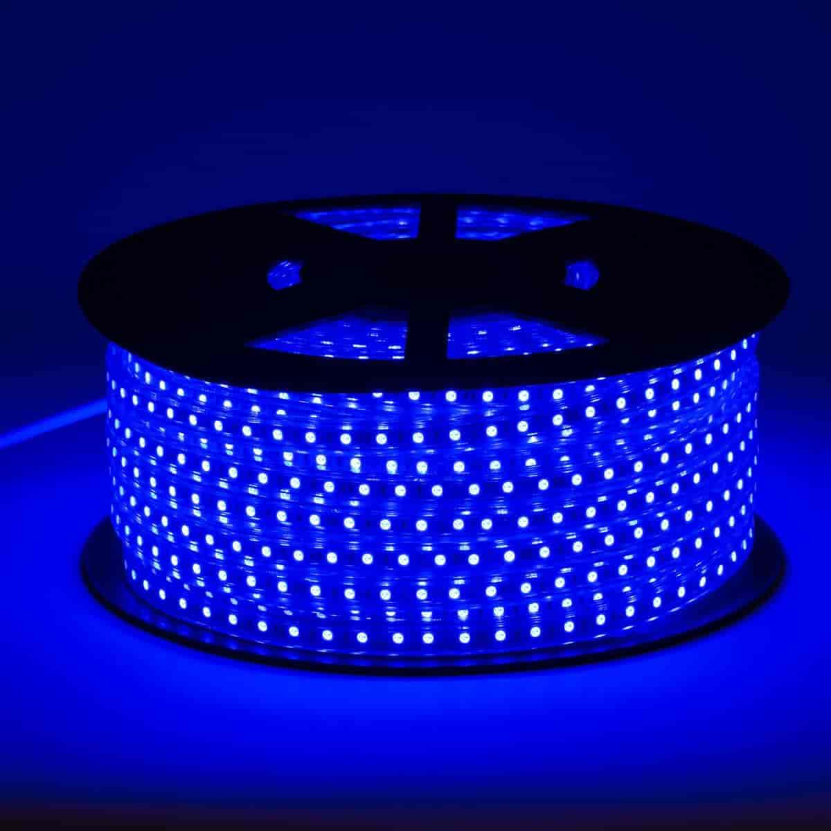 Illustrative example of blue led strip lights from Google Search