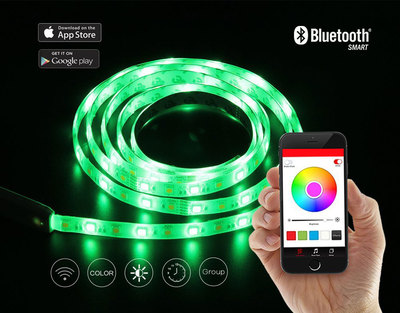 Illustrative example of bluetooth led light strips