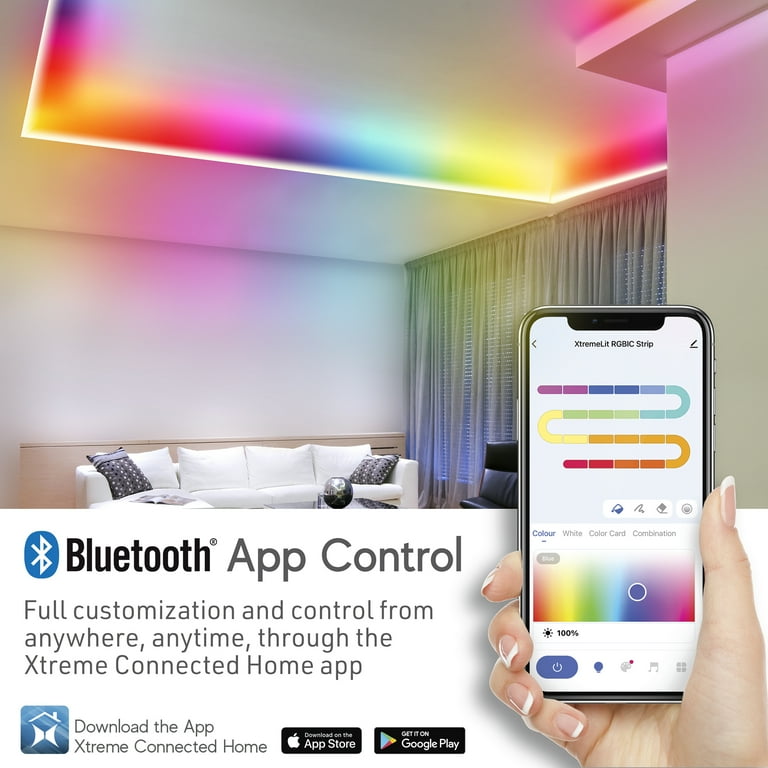 Illustrative example of bluetooth led light strips