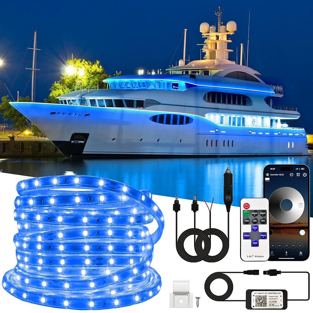 Illustrative example of boat led strip lights from Google Search