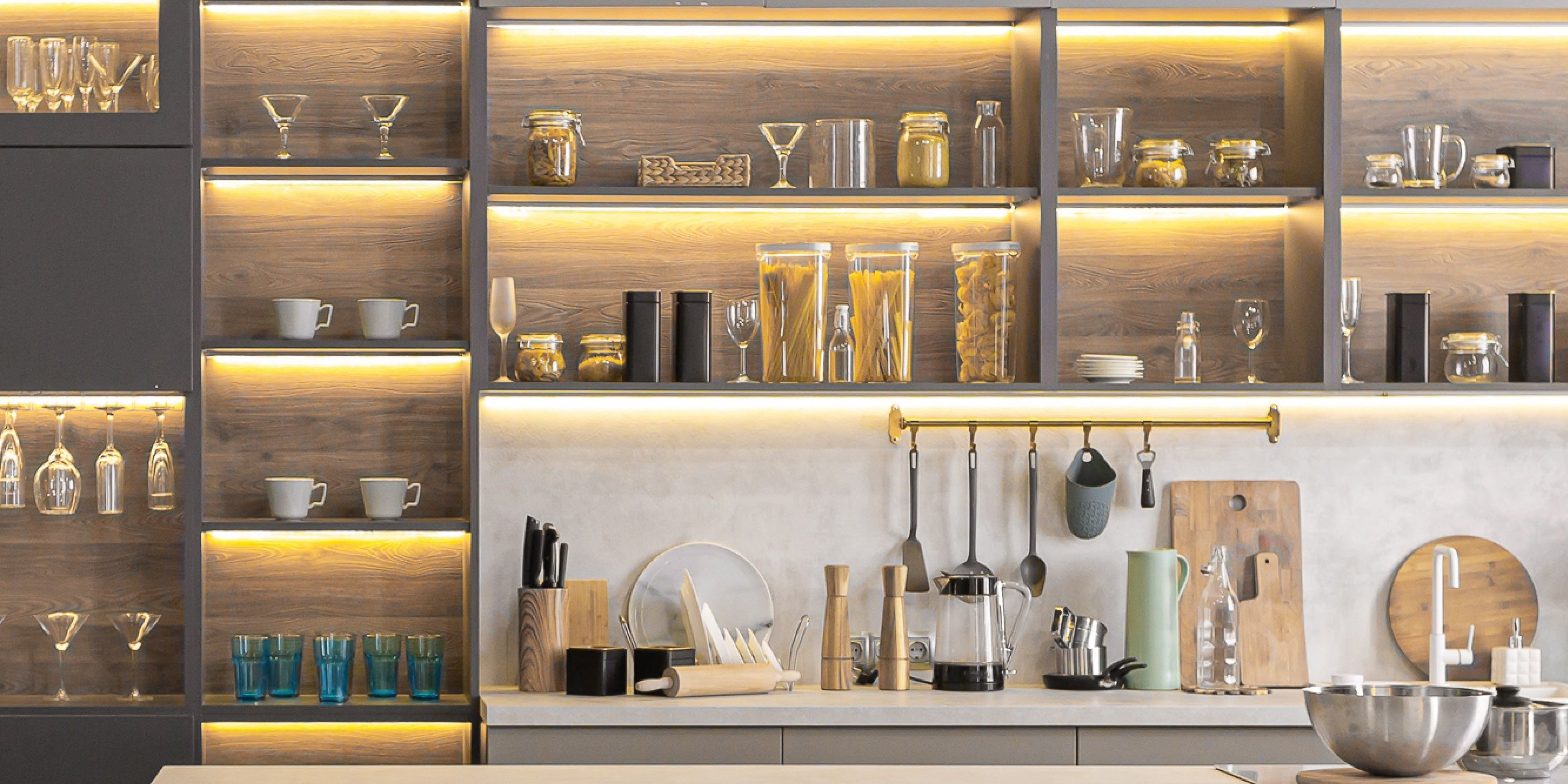 Illustrative example of cabinets lighting from Google Search