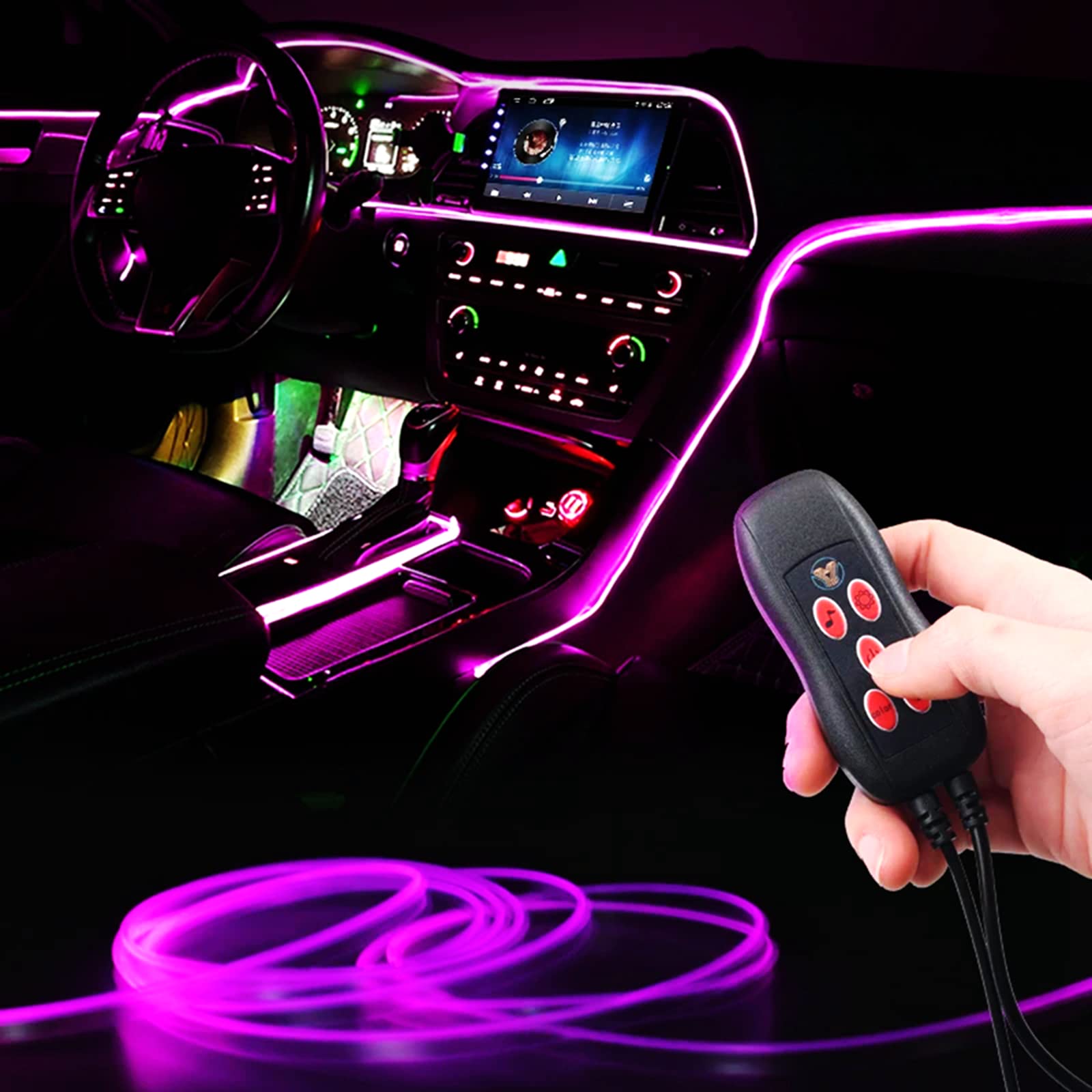 Illustrative example of car interior led strips from Google Search
