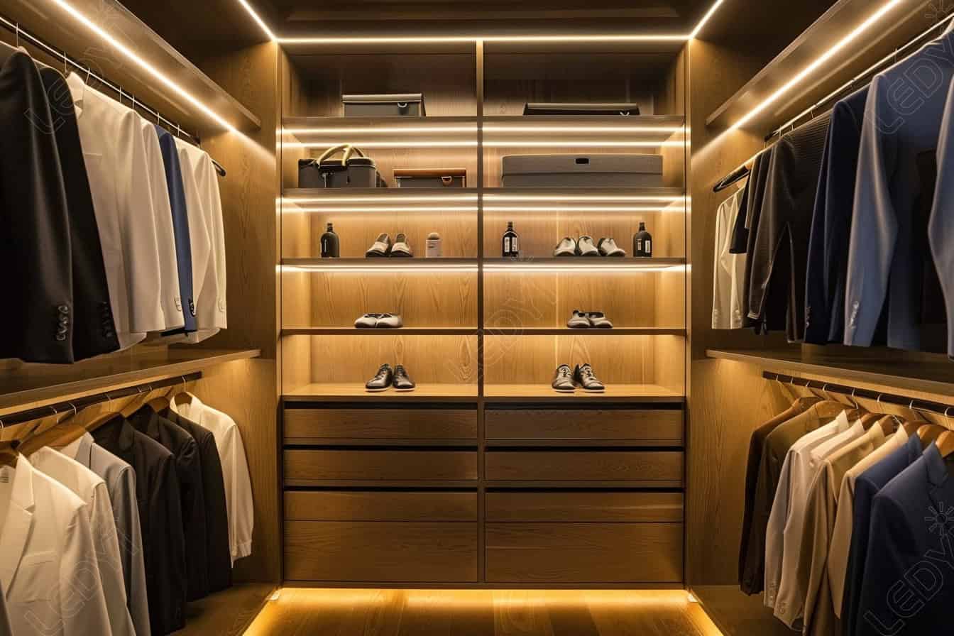 Illustrative example of closet led strip light from Google Search