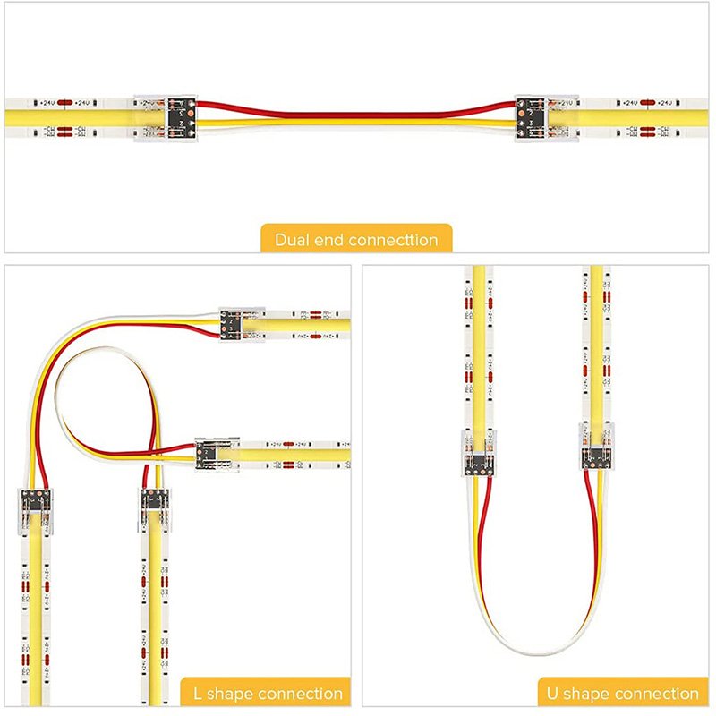 Illustrative example of cob led strip connector u shape from Google Search