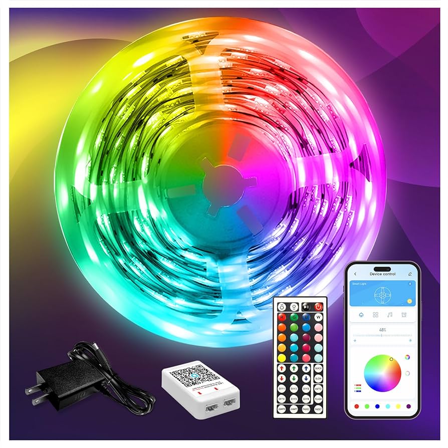 Illustrative example of color changing led light strips
