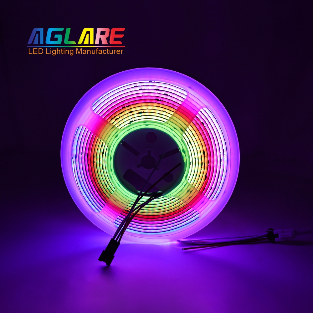 Illustrative example of coloured led strip lights