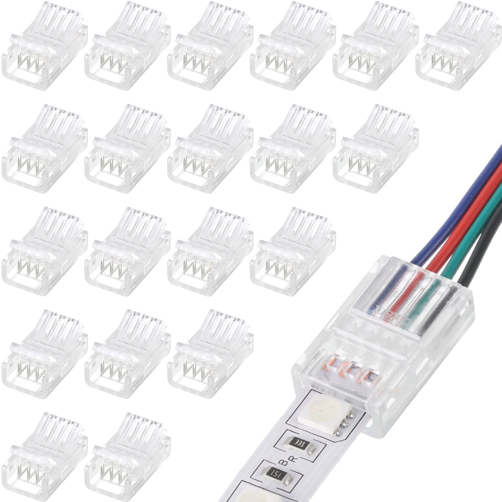 Illustrative example of connectors for led lights from Google Search