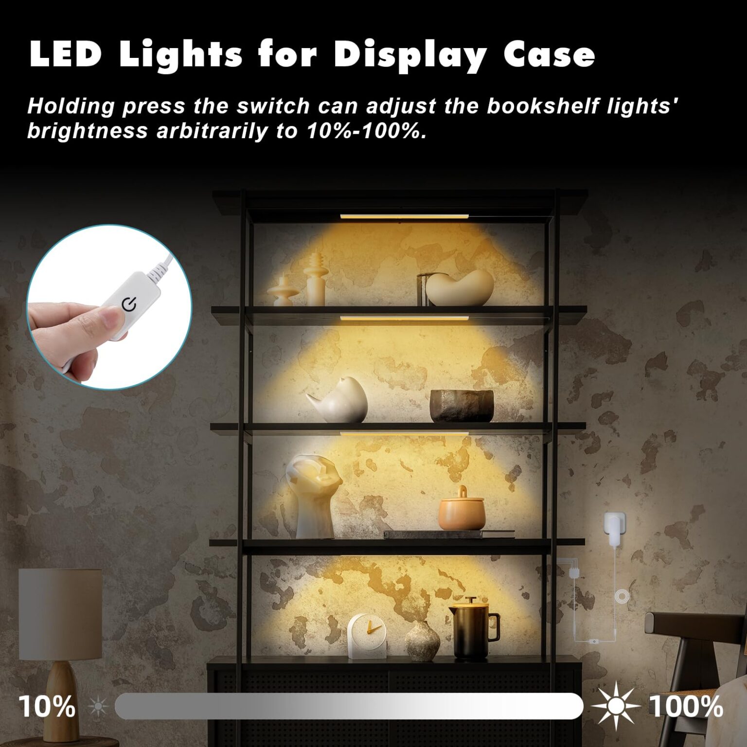 Illustrative example of display lights for shelves from Google Search