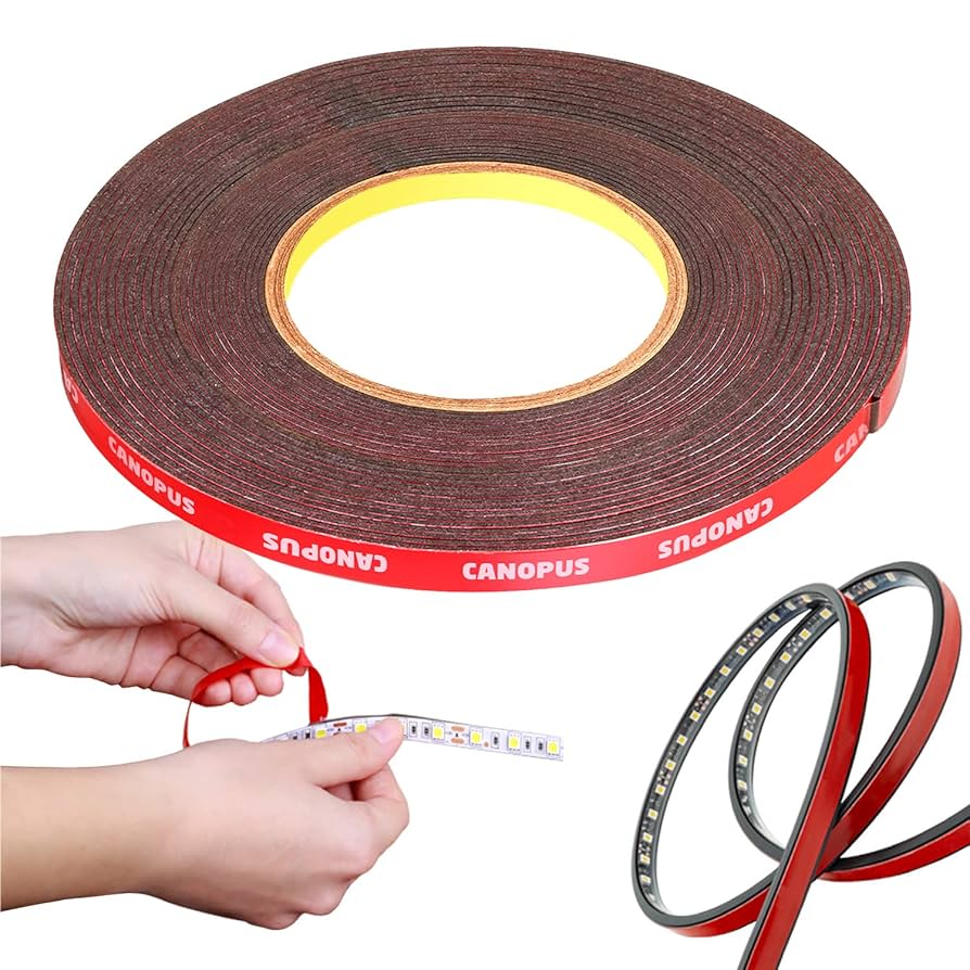 Illustrative example of double sided tape for led strips
