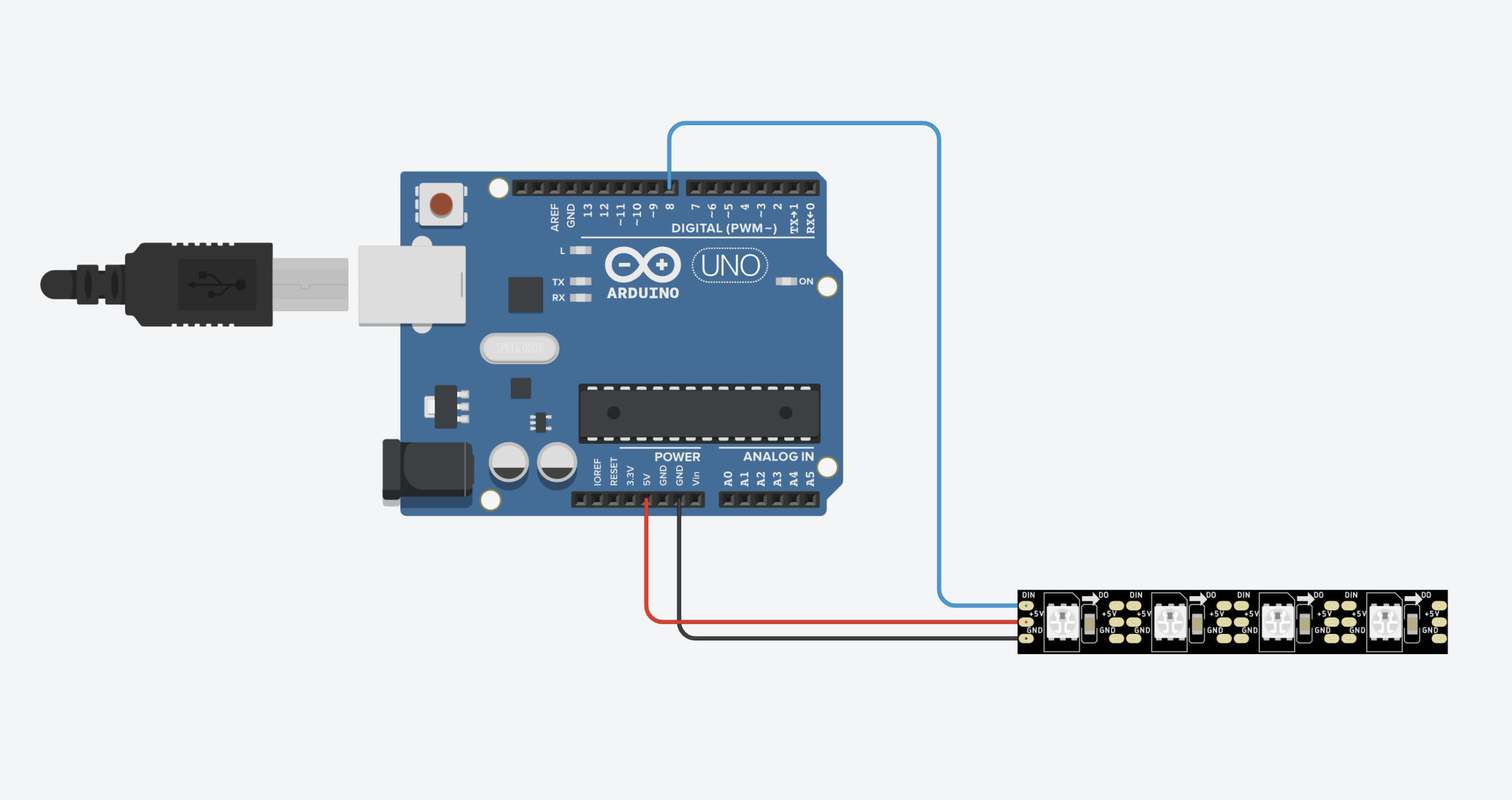 Illustrative example of drive led strip arduino from Google Search