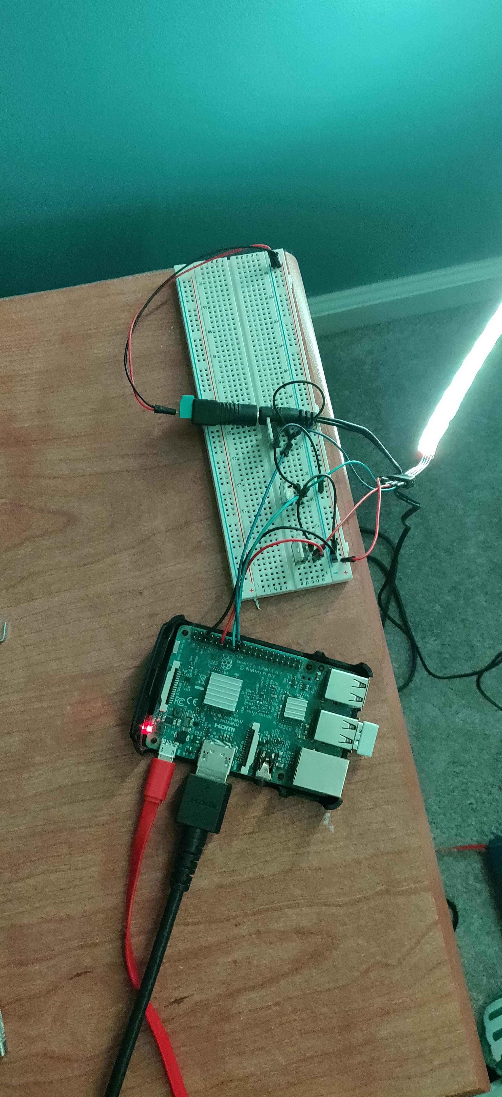 Illustrative example of drive led strip with raspberry pi 5 from Google Search
