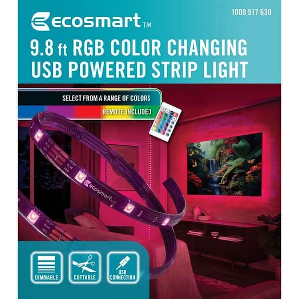 Illustrative example of ecosmart led strip lights app from Google Search