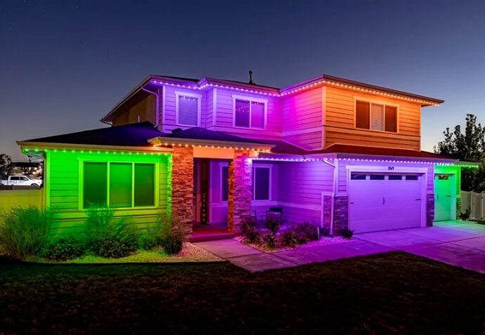 Illustrative example of exterior led light strips from Google Search