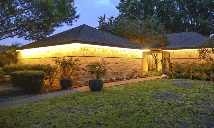 Illustrative example of exterior led strip lighting from Google Search