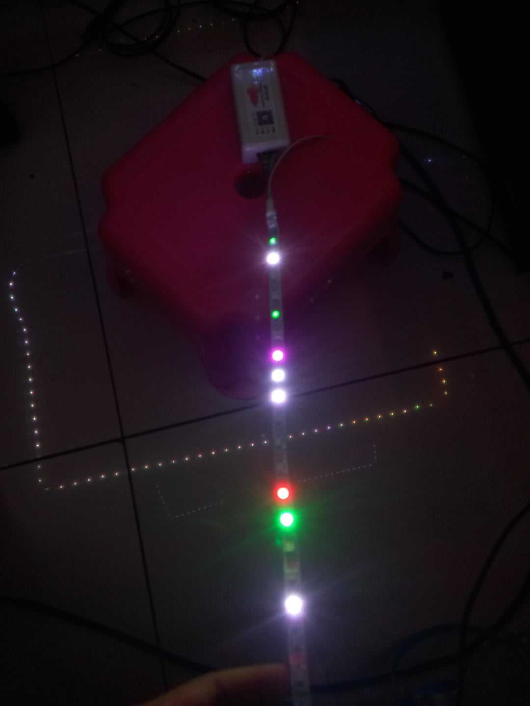 Illustrative example of first light in led strip lights up then fades from Google Search