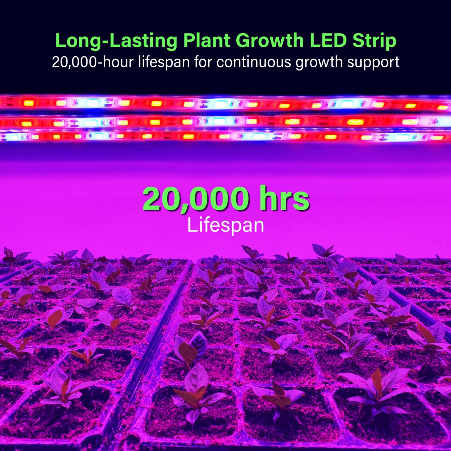 Illustrative example of full spectrum led light strips