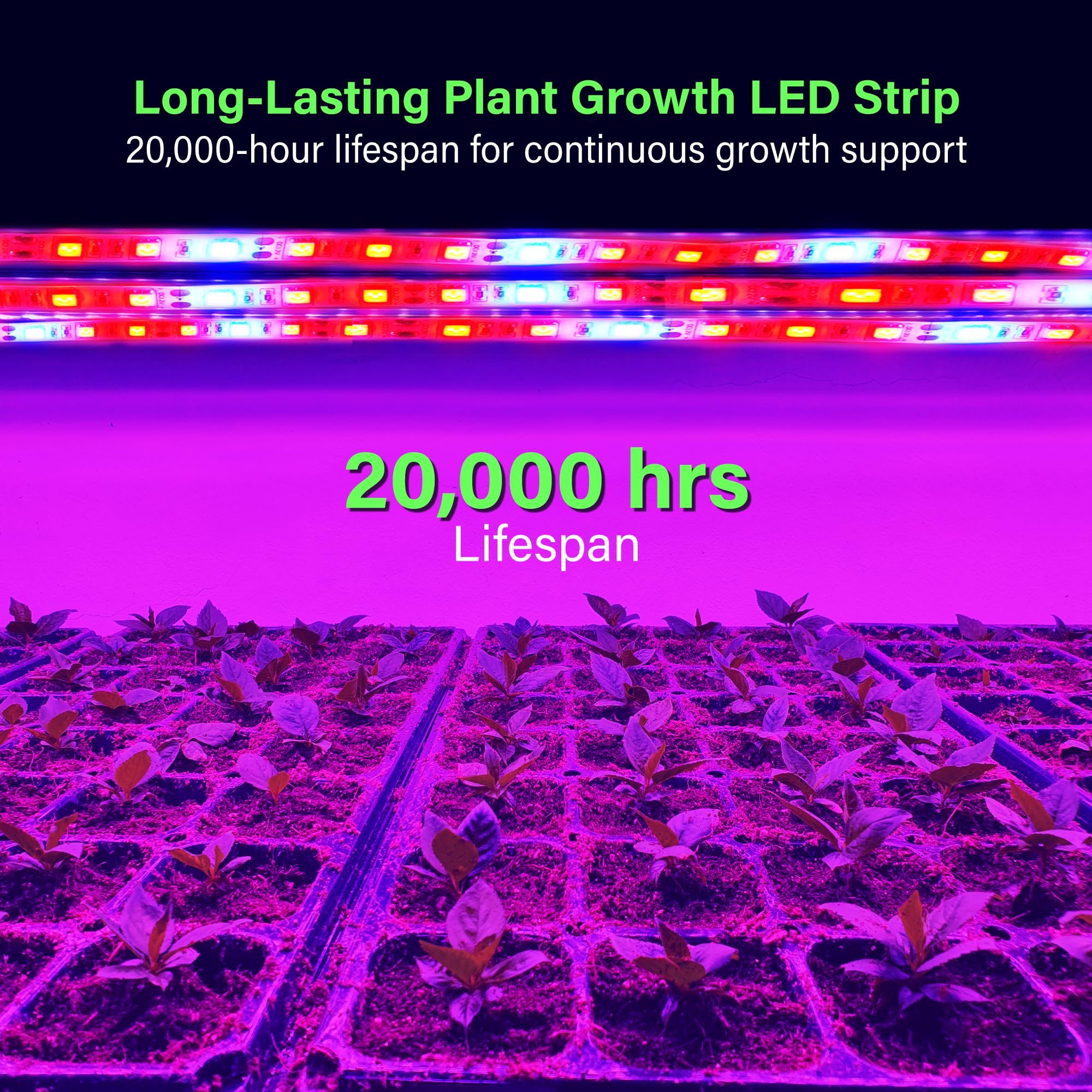 Illustrative example of full spectrum led light strips