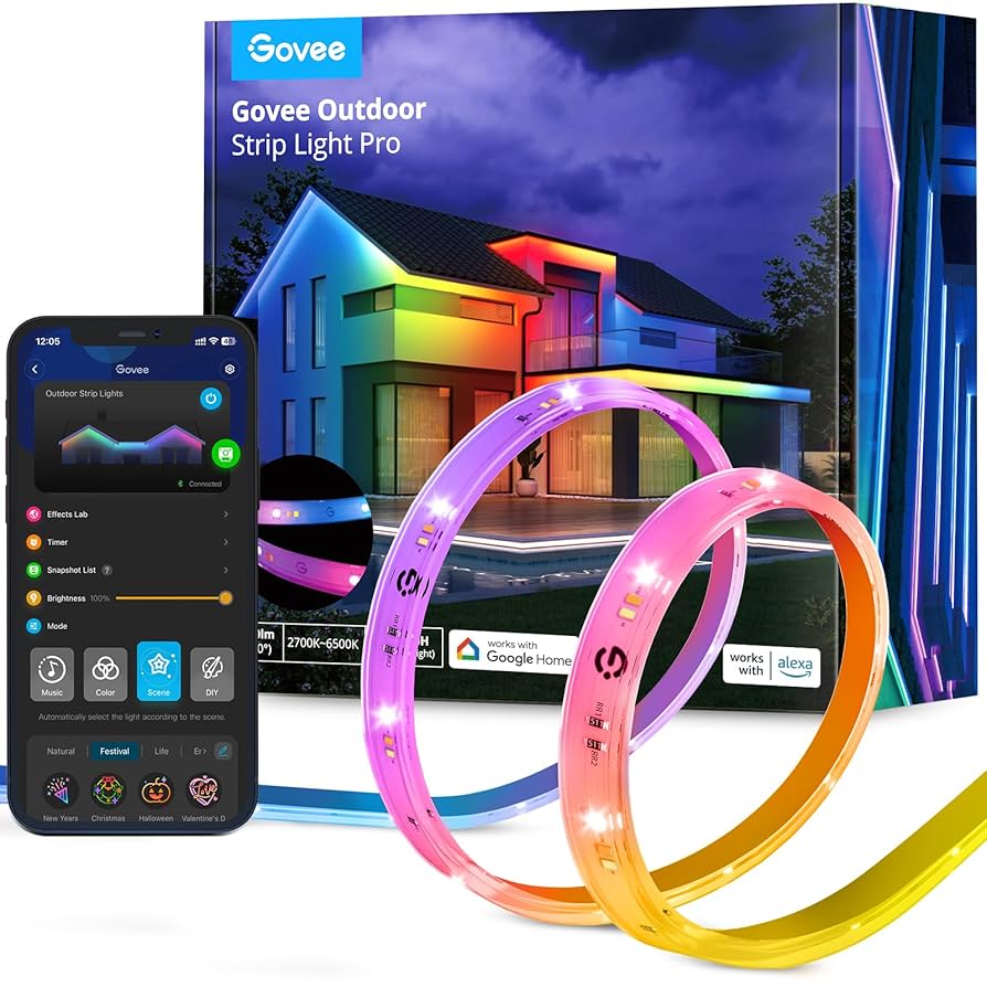 Illustrative example of govee outdoor led strip lights from Google Search