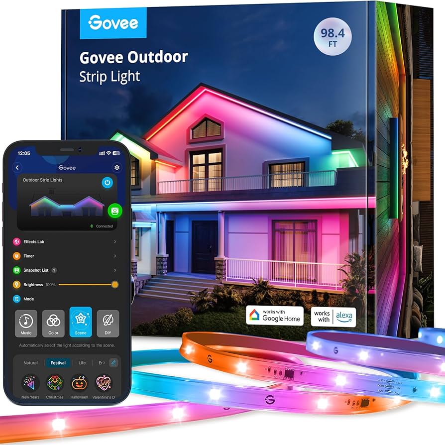 Illustrative example of govee outdoor led strip lights from Google Search