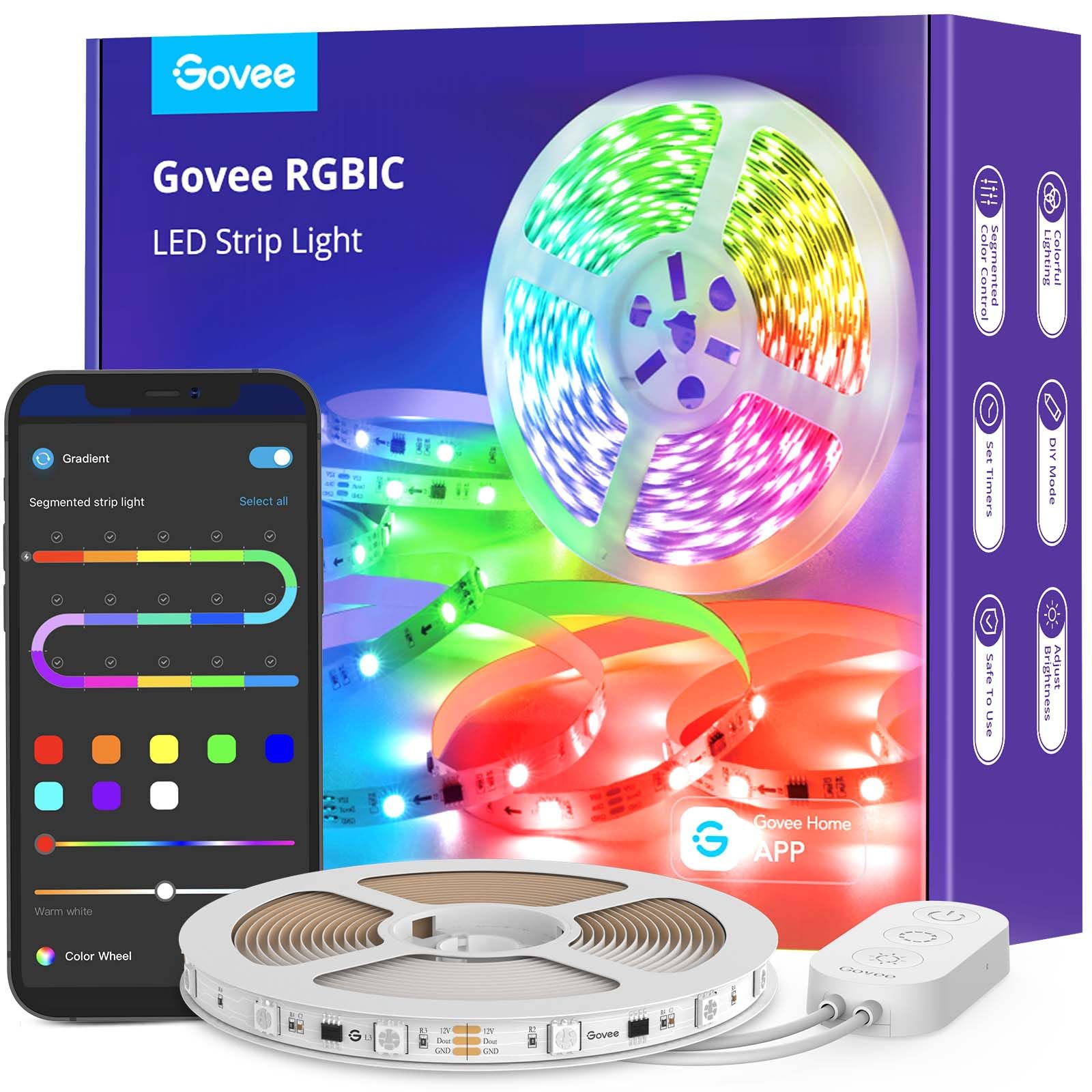 Illustrative example of govee rgbic led strip lights from Google Search