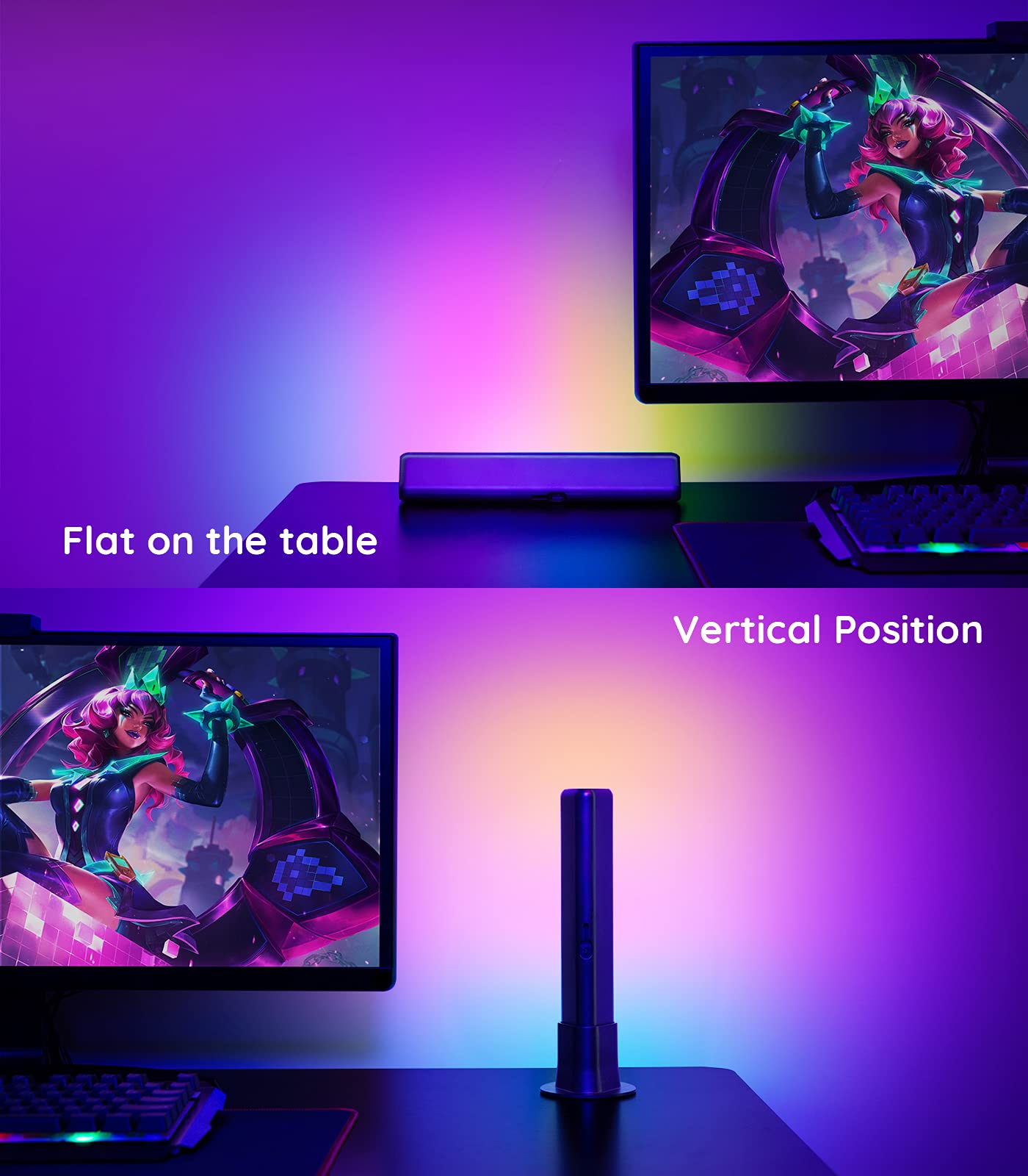 Illustrative example of govee rgbic light bars