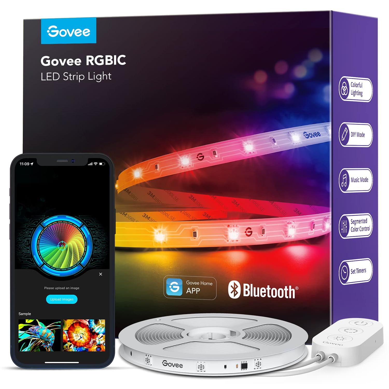 Illustrative example of govee rgbic pro led strip lights from Google Search
