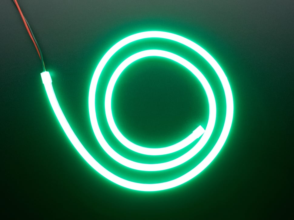 Illustrative example of green led strip from Google Search