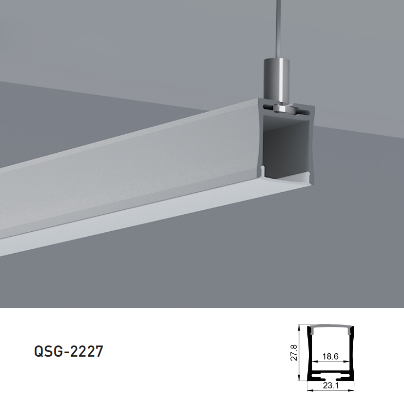 Illustrative example of hanging led strip lights