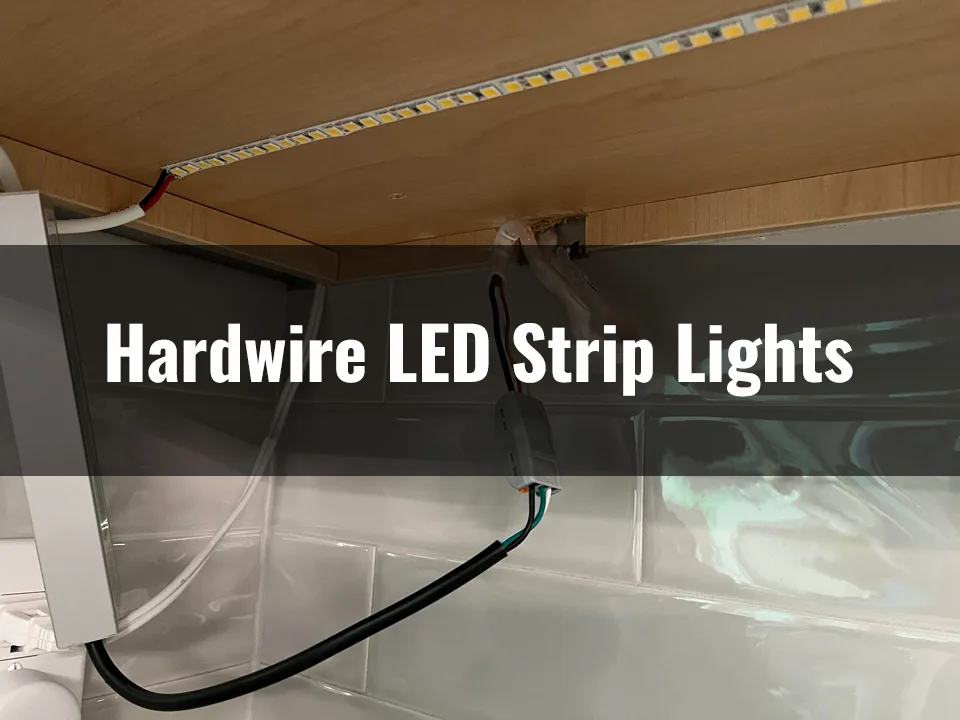 Illustrative example of hardwire led strip lights